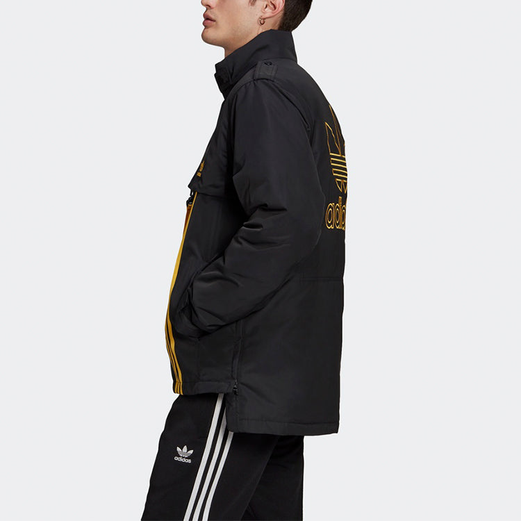 adidas originals Utility Dwn Jkt Windproof Stand Collar Sports Down Jacket Black GJ6738
