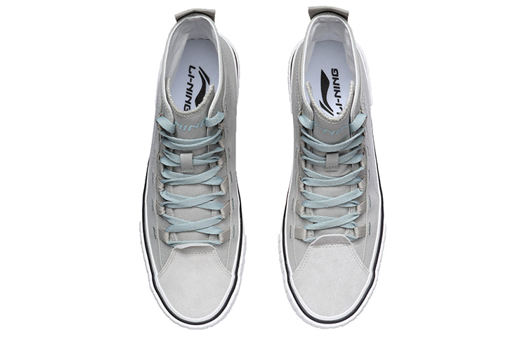 Li-Ning Canvas High Top Shoes 'Grey White' AGCR065-3