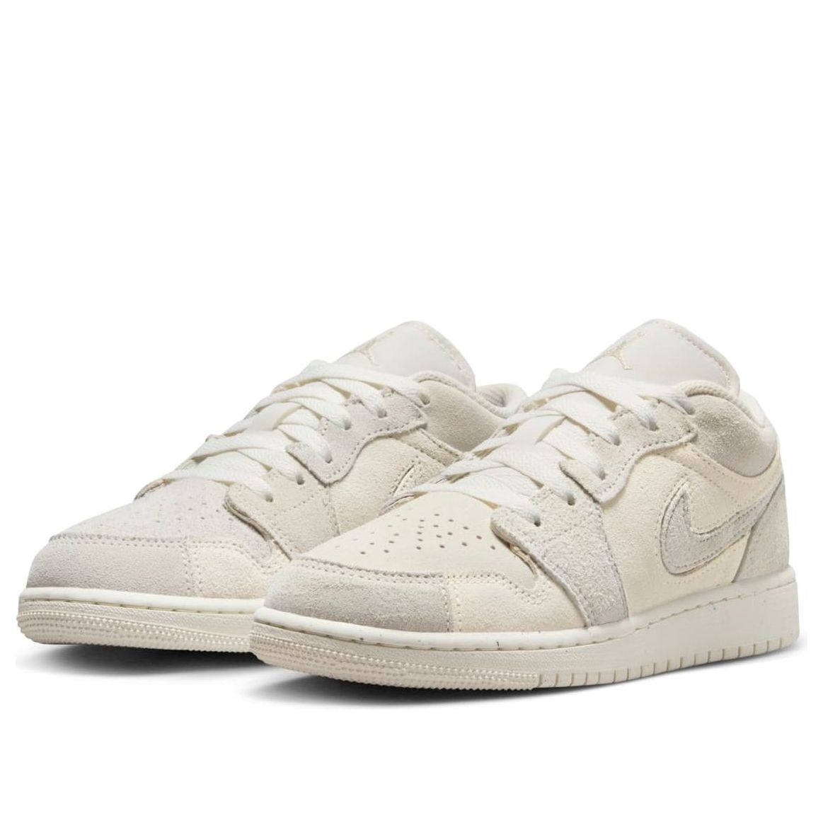 (GS) Air Jordan 1 Low SE Craft 'Pale Ivory Sail' FN7431-100