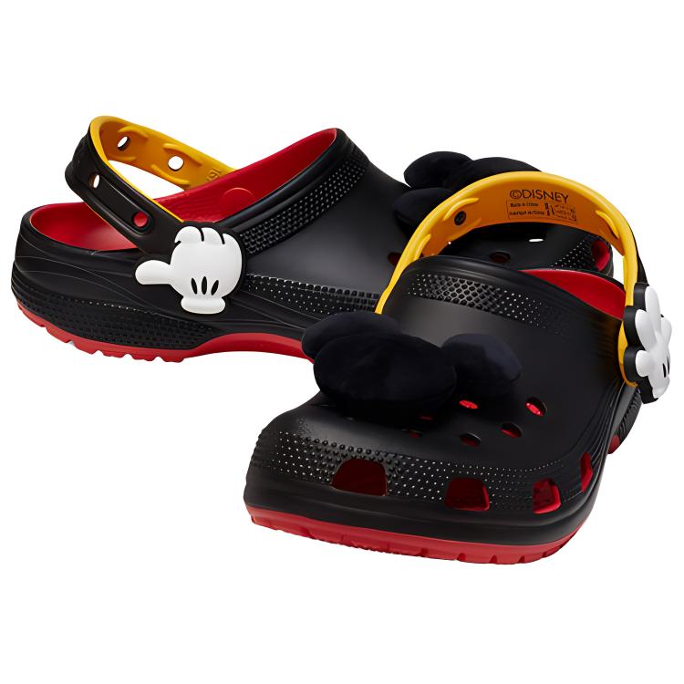 (WMNS) Crocs x Mickey Mouse Classic Clogs 'Black Red' 209895-8C1