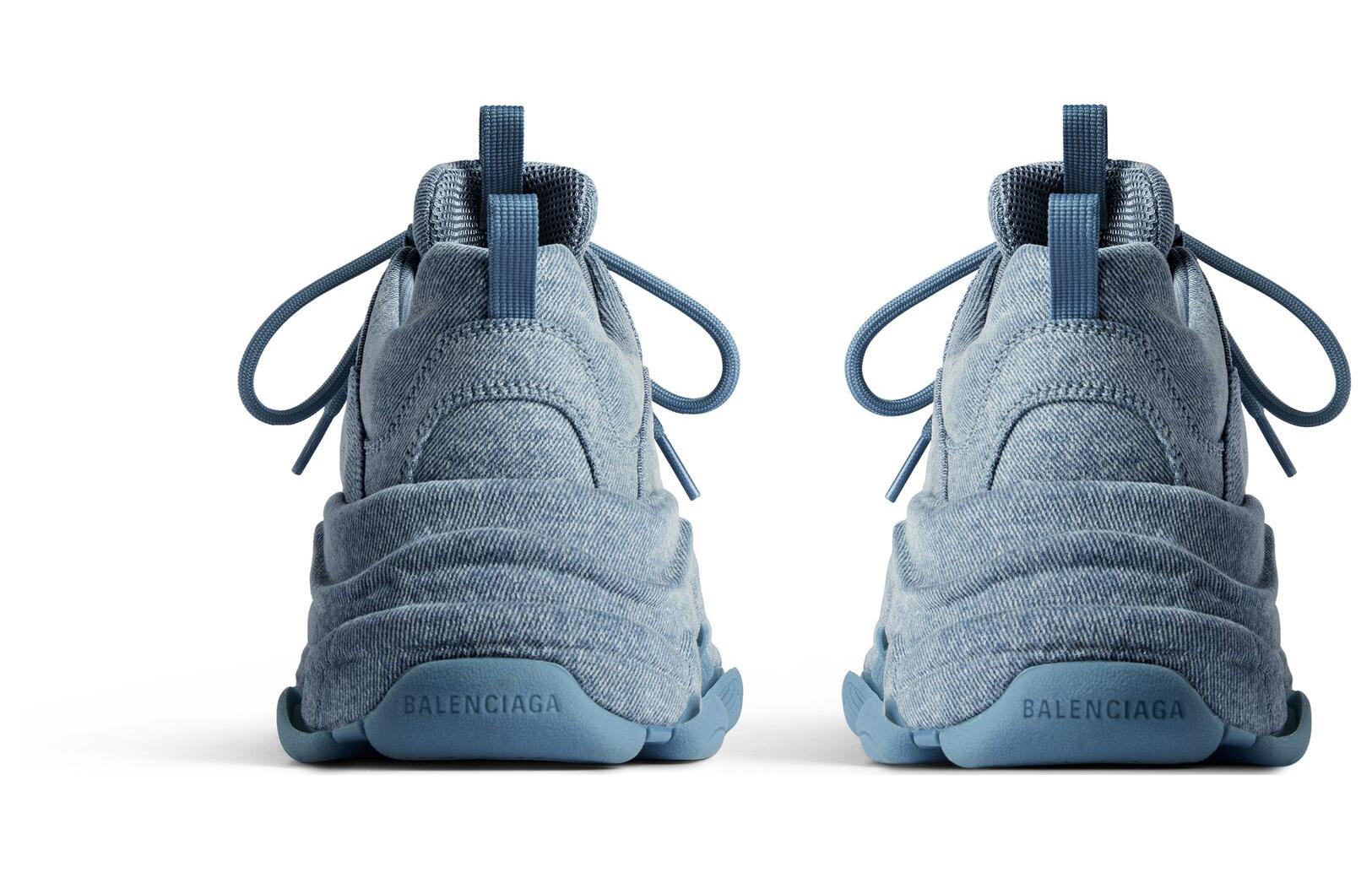 (WMNS) Balenciaga Triple S Sneakers 'Blue Denim' 524039W2DEN4000