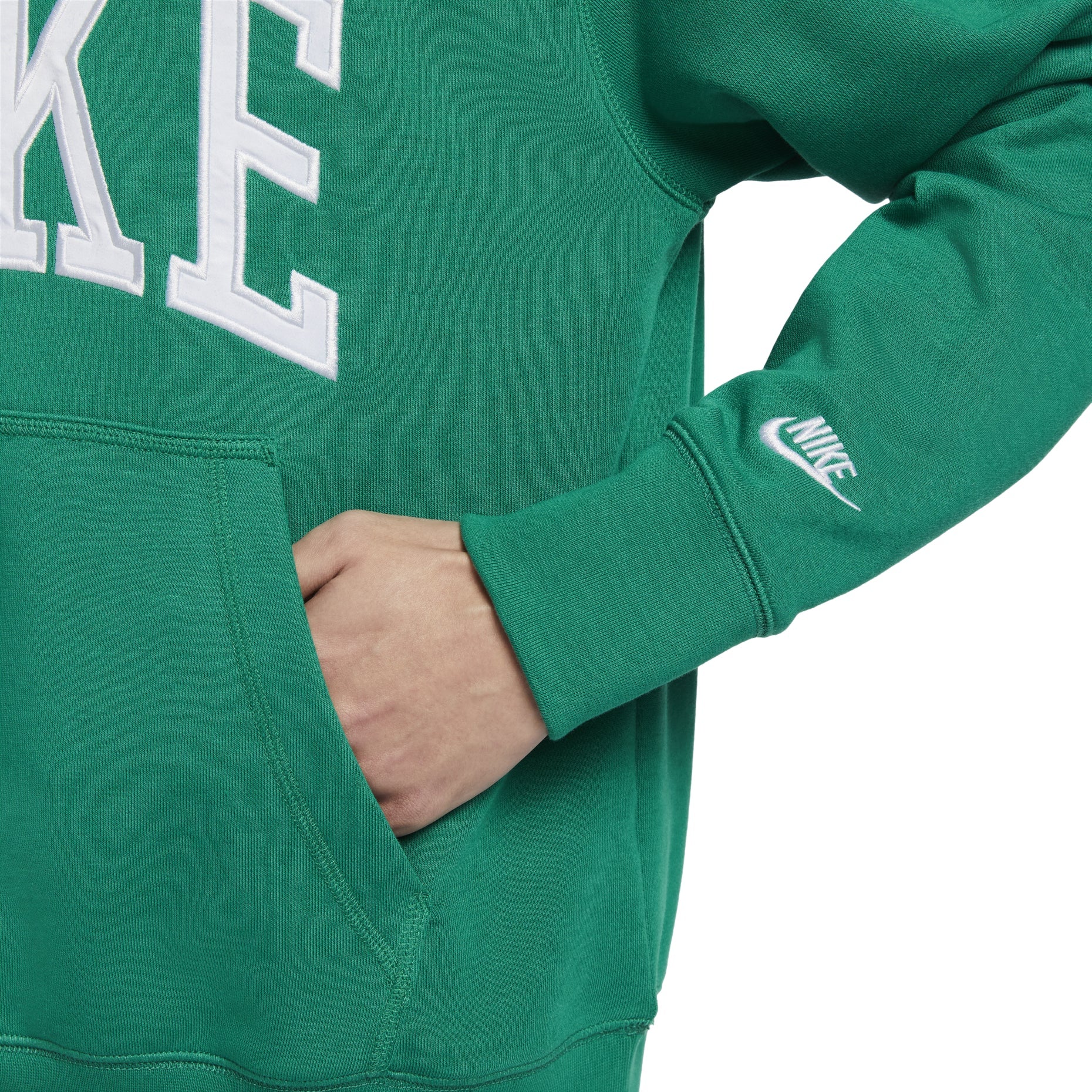 Nike Long-Sleeve Fleece Polo Top Asia Sizing 'Green' FN3113-365