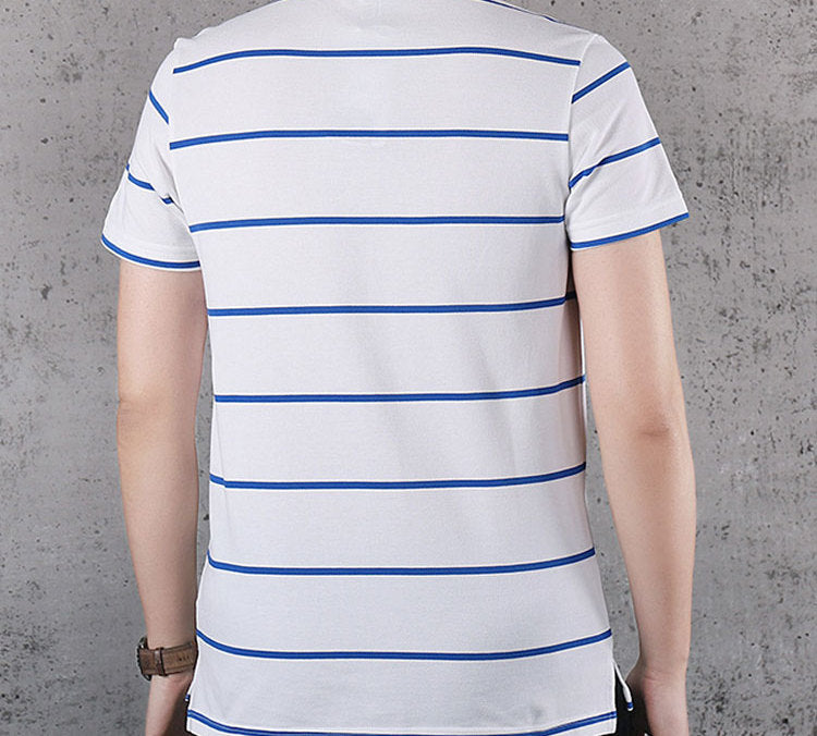 adidas YARN DYE Casual Stripe Short Sleeve polo White FT2831
