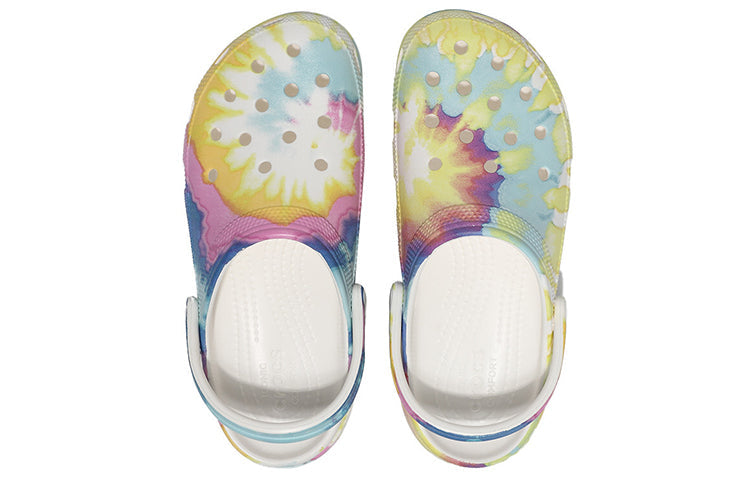 (WMNS) Crocs Classic clog clouds Tie Dye Printing Lightweight Cozy Sports Sandals Pink Blue 207151-94S