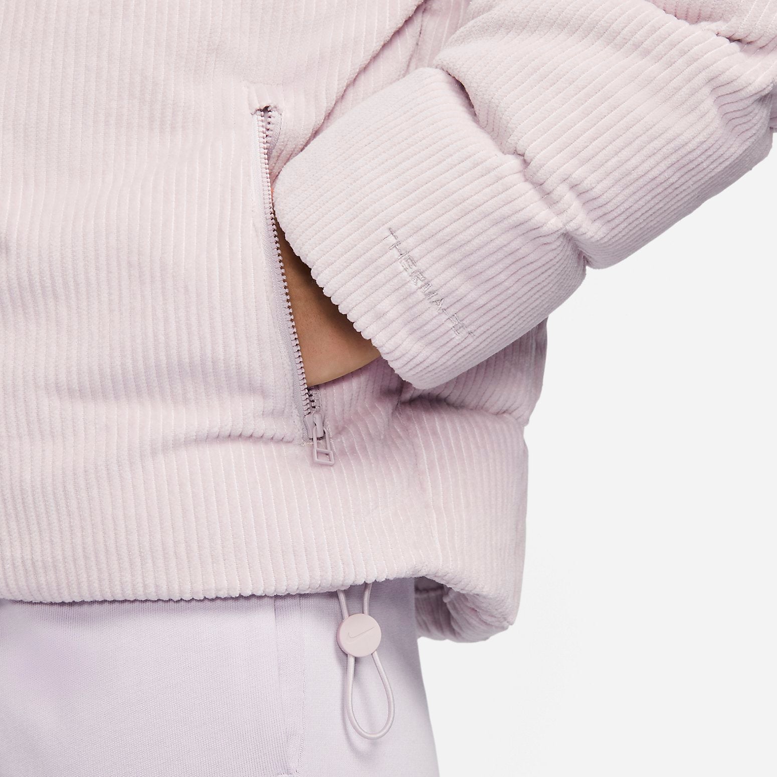 (WMNS) Nike Sportswear Essential Therma-FIT Oversized Corduroy Puffer 'Purple Grey' FD8214-019