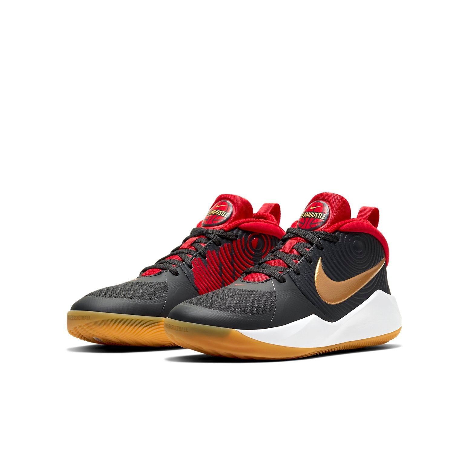 (GS) Nike Team Hustle D9 'Dark Smoke Grey Gold' AQ4224-011