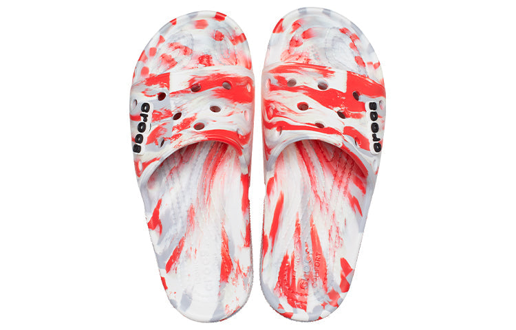 Crocs Classic Clog Marble Beach Unisex Red White Slippers 'Red White' 206879-884