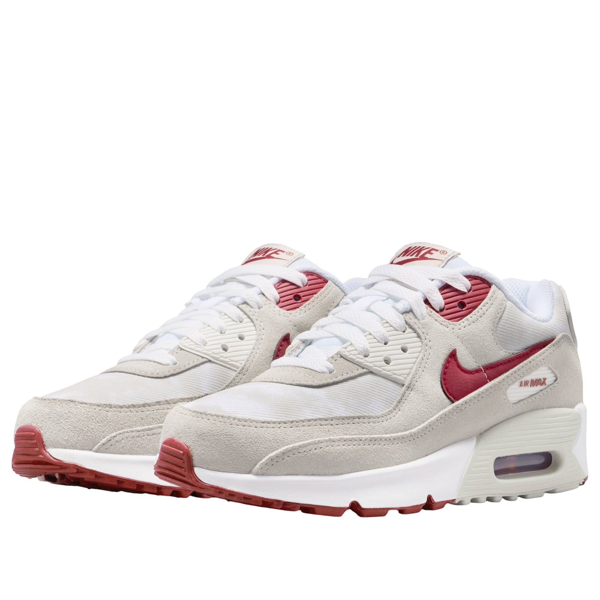 (GS) Nike Air Max 90 SE 'White Light Bone Crimson' II0742-100