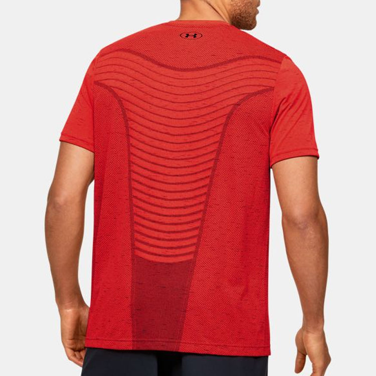 Men's Under Armour Seamless Wave Short Sleeve Red 1351450-628