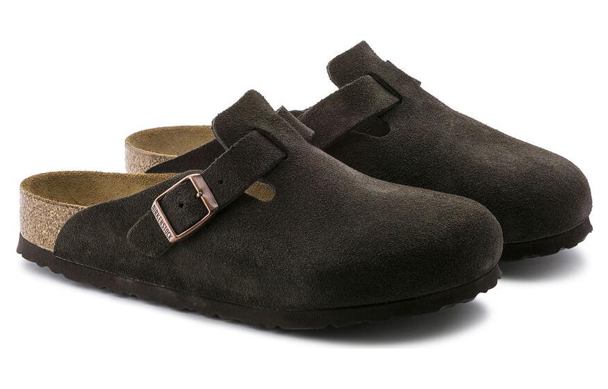 Birkenstock Boston Soft Footbed Suede Leather Narrow Fit 'Mocha' 0660463