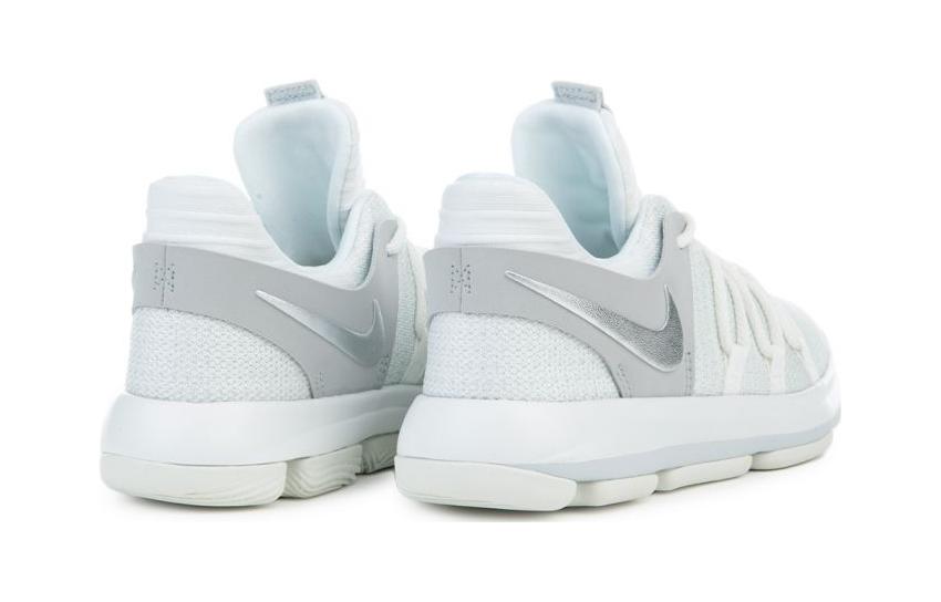 (PS) Nike KD 10 'White Chrome-pure Platinum' 918364-100