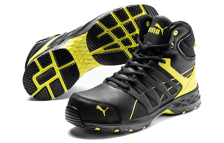 PUMA Velocity 2.0 Yellow Mid S3 ESD HRO SRC 'Black Yellow' 929712-01