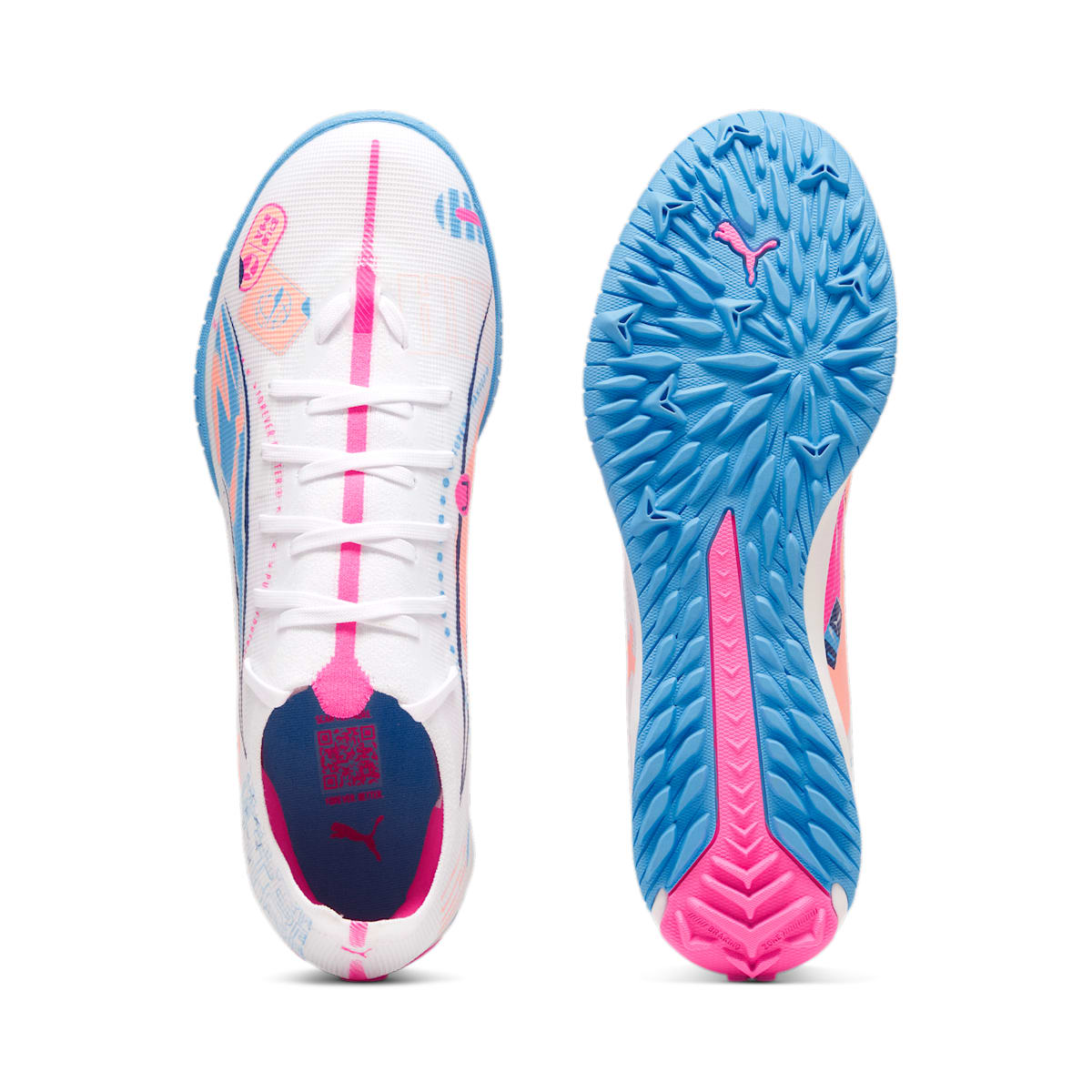 PUMA Ultra 5 Match Volume Up TT 'White Luminous Blue Pink' 108091-01