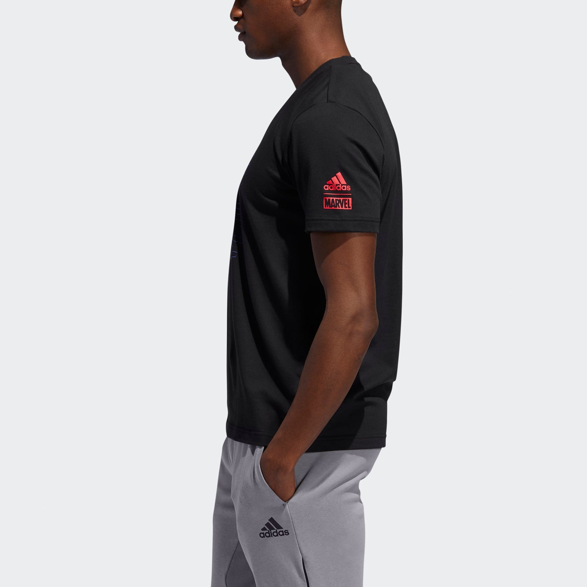 adidas x Marvel Spiderman Basketball T-Shirt 'Black' DX6894