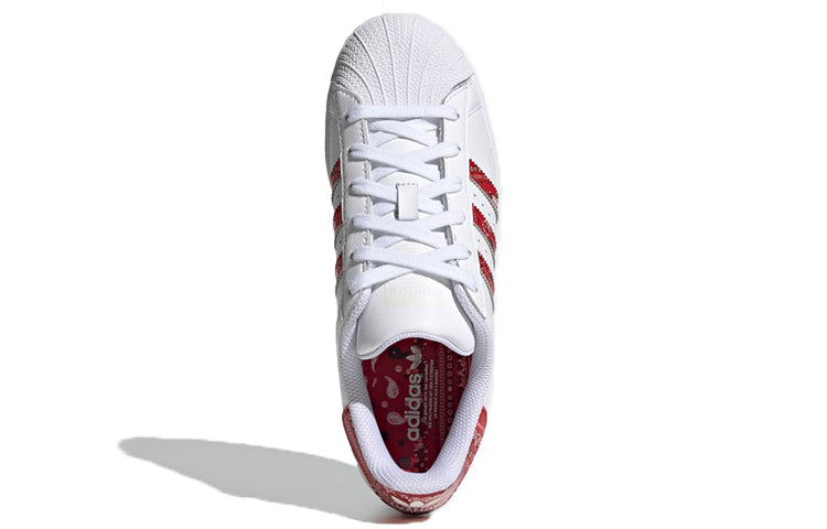 (WMNS) adidas originals Superstar 'White Dark Red' GZ9156