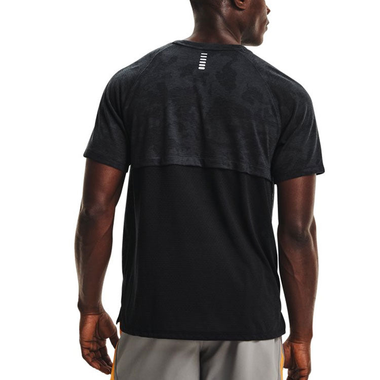 Men's Under Armour Casual Breathable Running Sports Short Sleeve Black 1365676-001