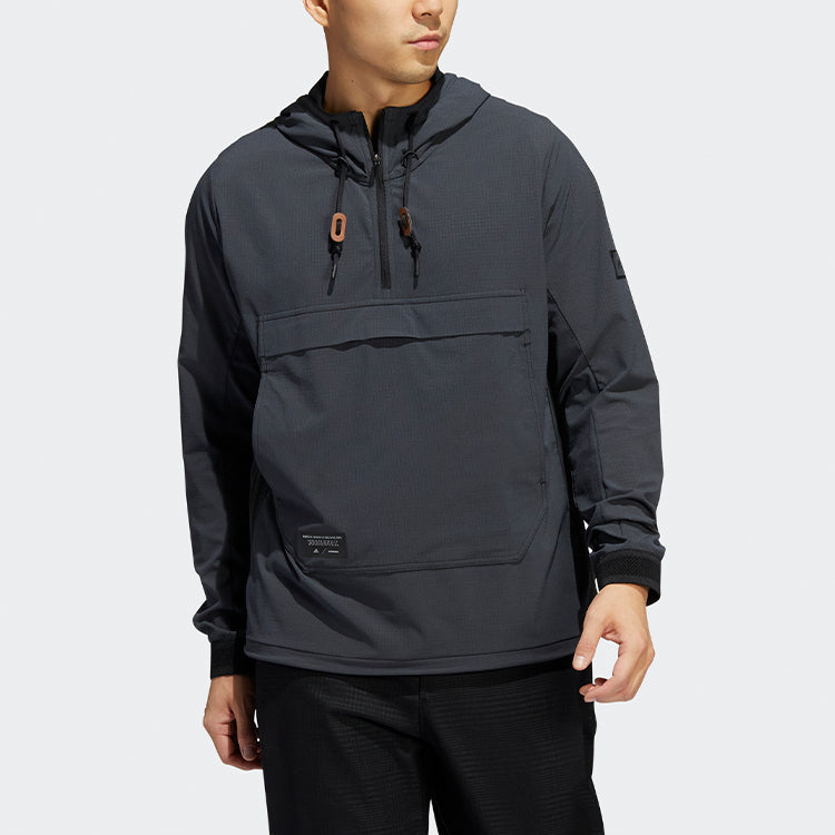 Men's adidas Adcrs Anorak Golf Sports Woven Carbon Black HG1129