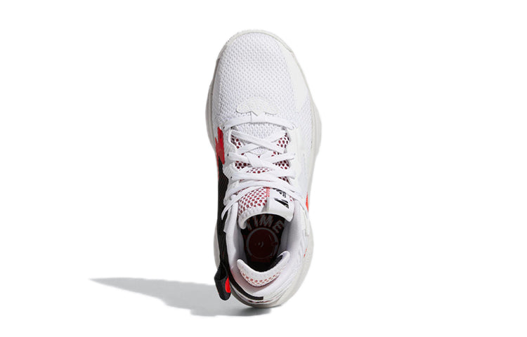 (GS) adidas Dame 8 J 'Dame Time - White Vivid Red' GY2908