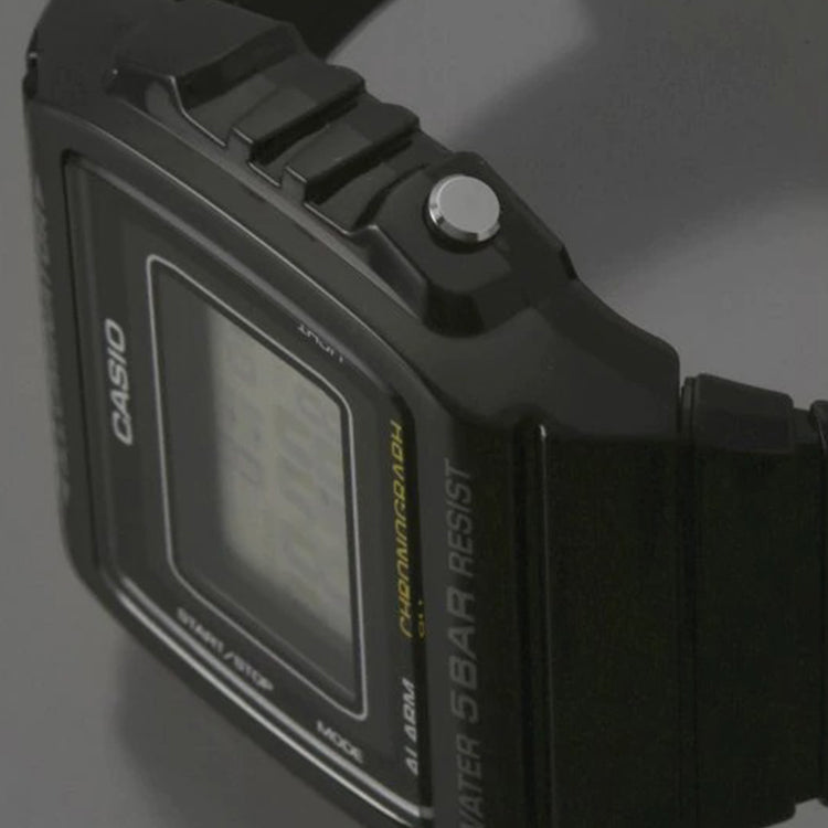 Casio Retro Stylish Digital Cube Watch 'Black White' W-215H-1AJH&-F-108WHC-7ACF