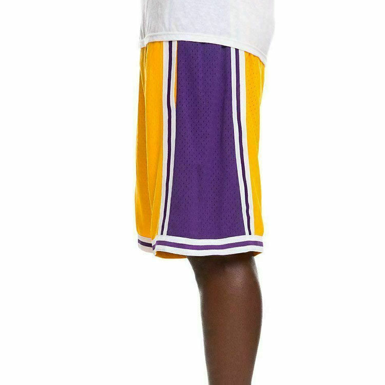 Mitchell & Ness NBA Swingman Shorts Los Angeles Lakers Home 1996-97 'Yellow Purple' SMSHGS18236-LALLTGD96