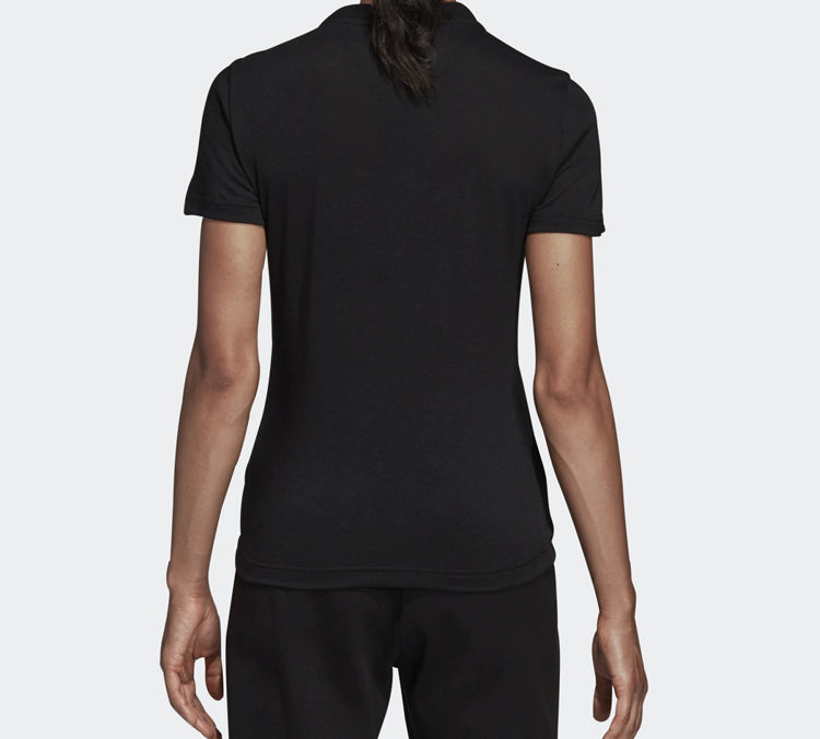 (WMNS) adidas Logo Alphabet Printing Sports Short Sleeve Black DY7732