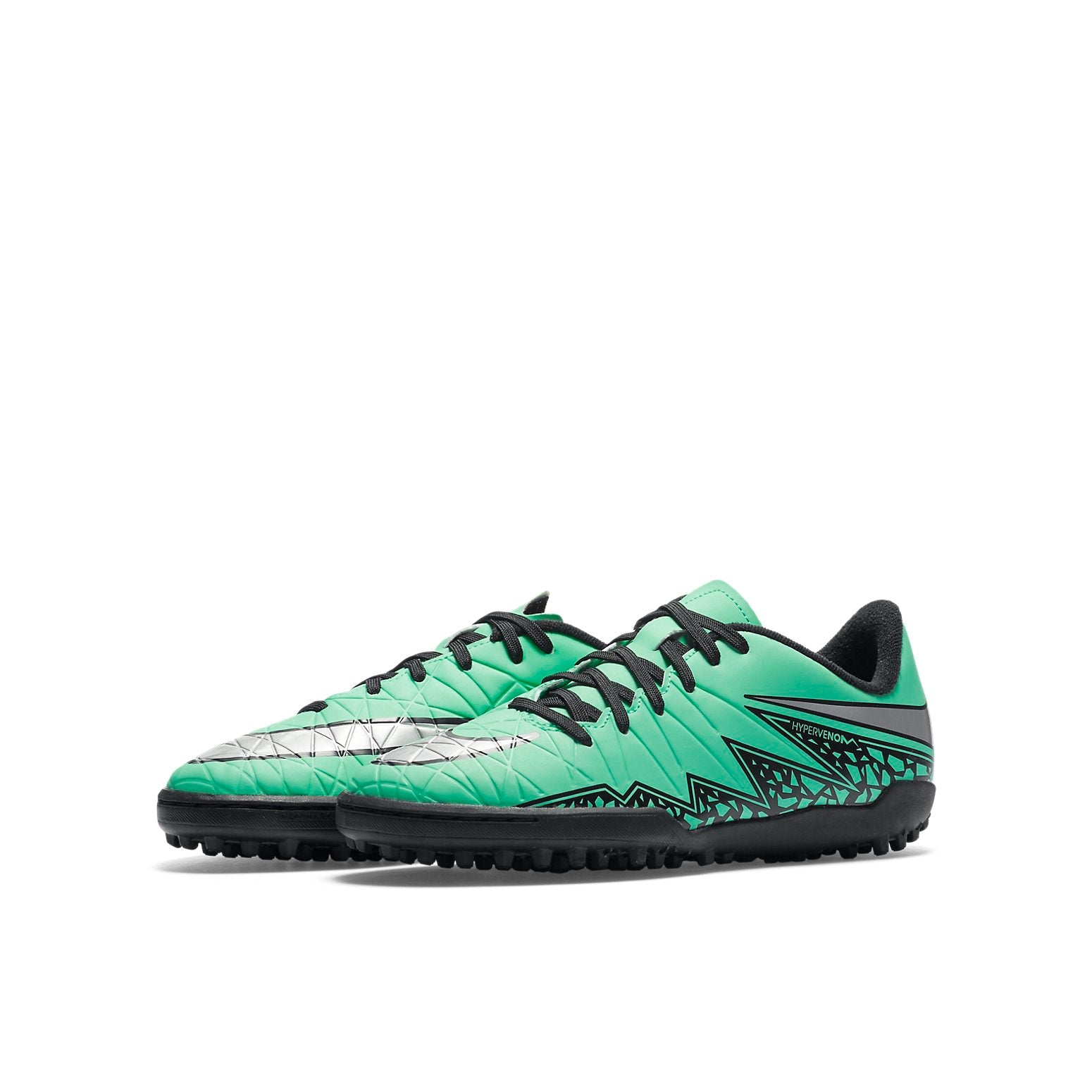 (GS) Nike HyperVenom Phelon II TF 'Black Green' 749922-308