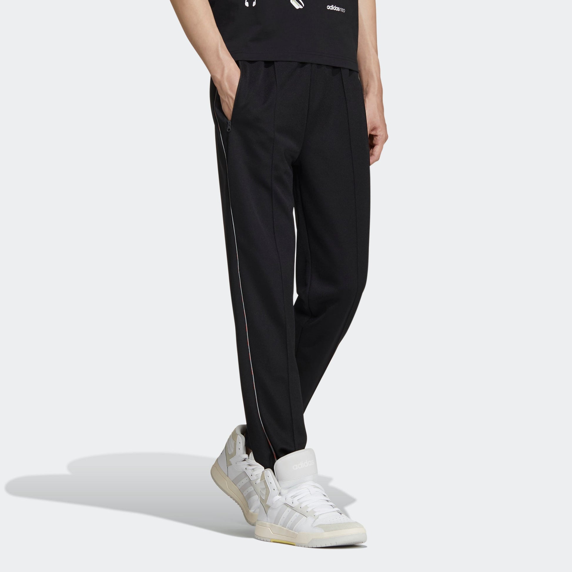 adidas neo M Ss Nn Tp 1 Slim Fit Sports Pants Black GM2303