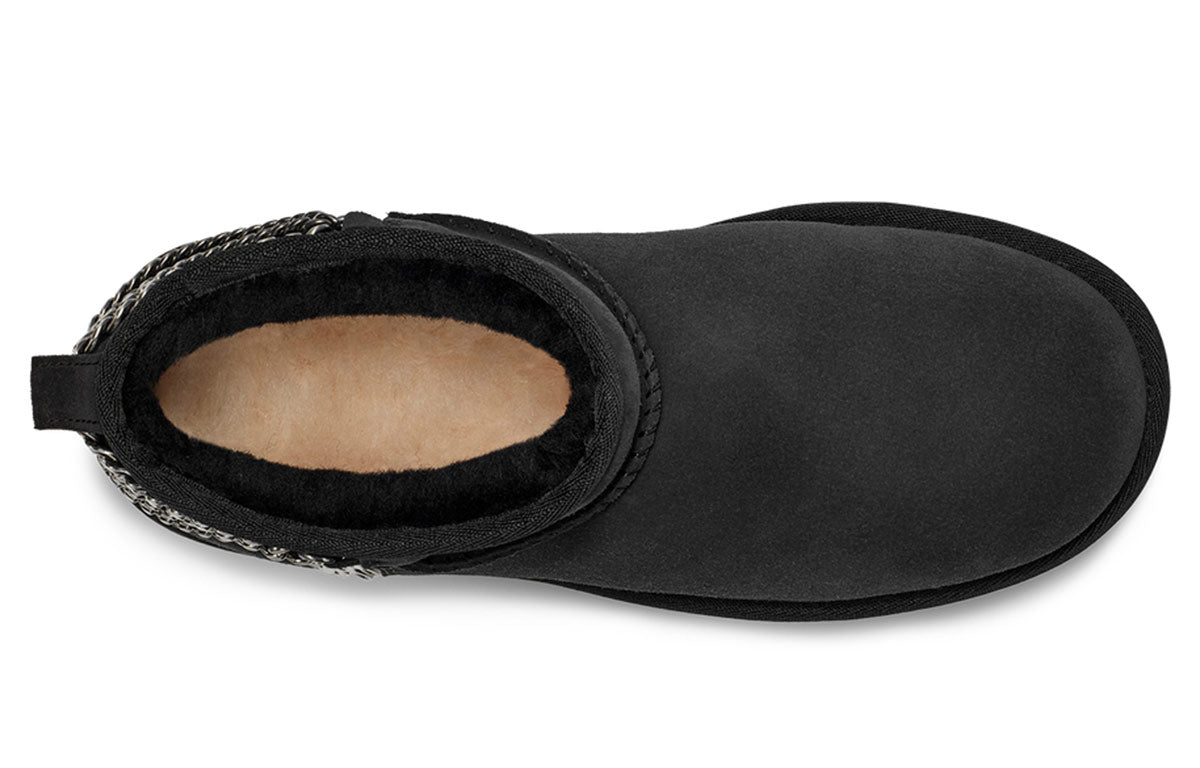 (WMNS) UGG Classic Ultra Mini Chains 'Black' 1117933-BLK