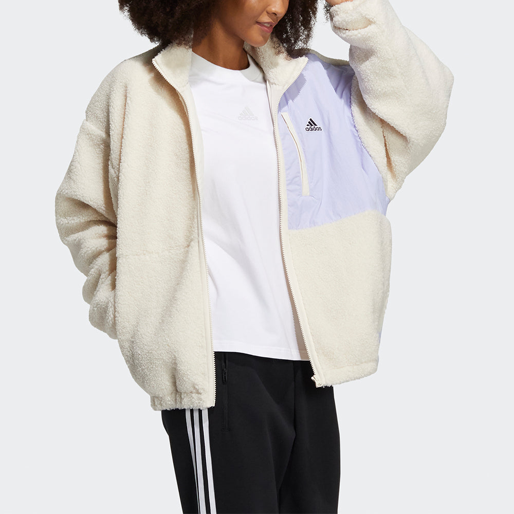 (WMNS) adidas W Boa Jacket Athleisure Casual Sports Stand Collar Creamy White HD0363