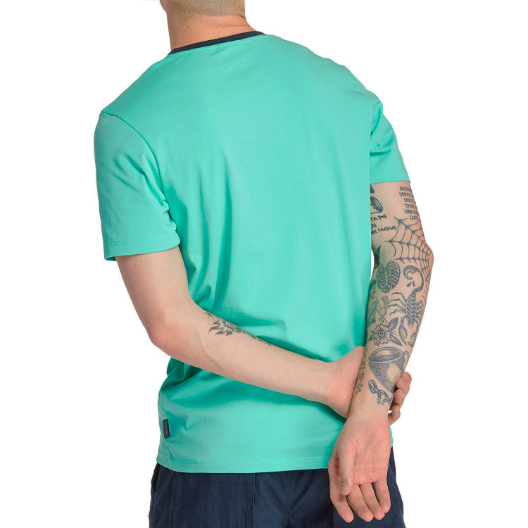 Men's Timberland SS20 CoolMax Logo Short Sleeve Round Neck Green A1Z18X93