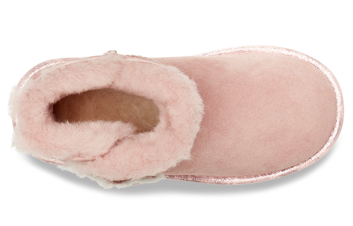 UGG Mini Bailey Button II Star (Big Kids) Pink 1107969K-PCRY
