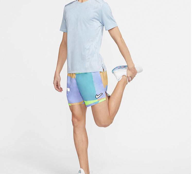 Nike TechKnit Wild Run Dri-Fit Running Short Sleeve Blue CJ5815-424