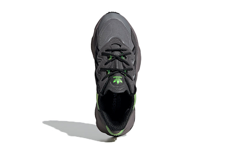 (GS) adidas originals Ozweego J Shoes 'Grey Black Green' FX5186