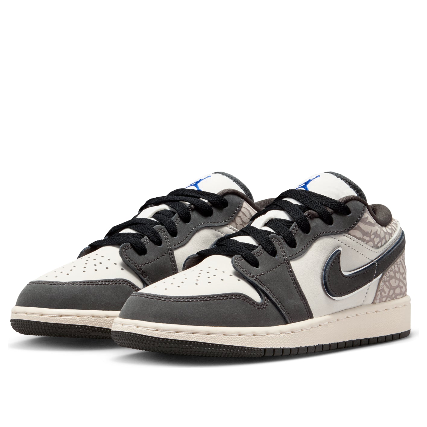 (GS) Air Jordan 1 Low SE 'Sail Deep Pewter Elephant Print' IU2269-100