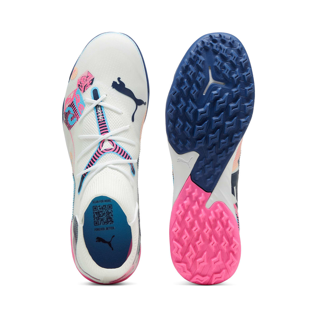 PUMA Future 7 Match Volume UP TF 'White Luminous Blue Pink' 108075-01