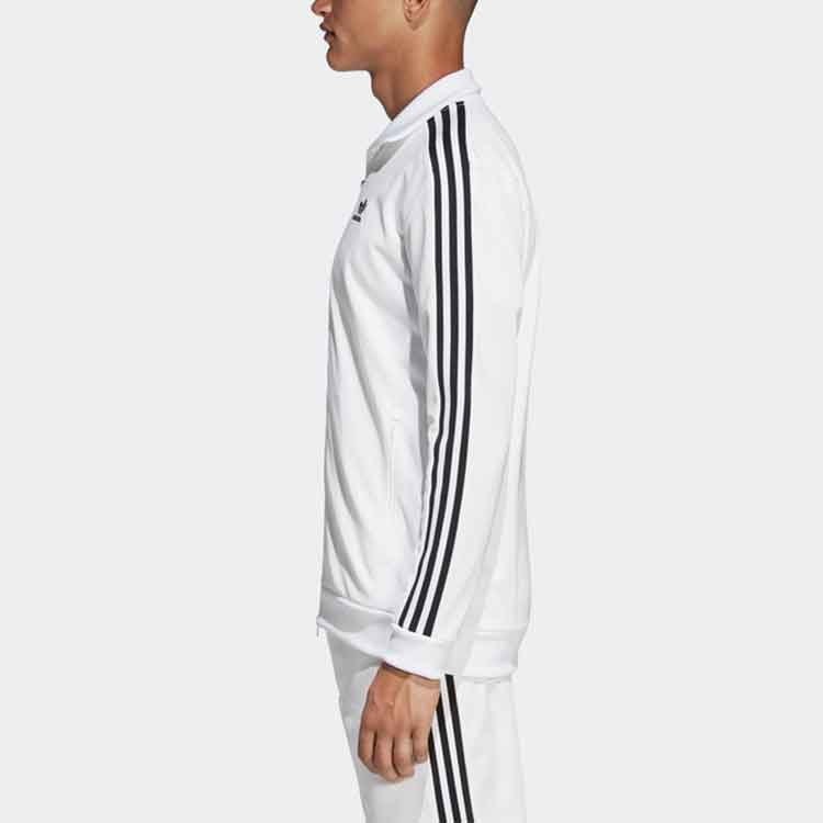 adidas originals Zipper tournament Sports Stand Collar Stripe Jacket White DV1521