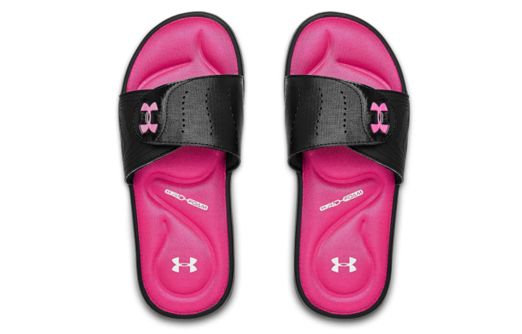 (WMNS) Under Armour Ignite 9 Slide 'Black Pink Surge' 3022717-003