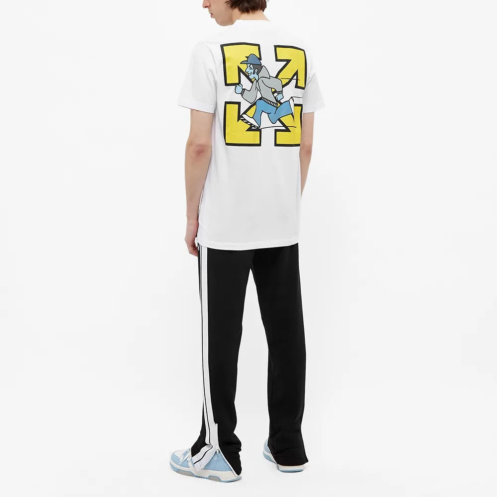 Off-White SS21 B-Boy Round Neck Printing Short Sleeve Pullover Short Sleeve Slim Fit Version White OMAA027S21JER0180119