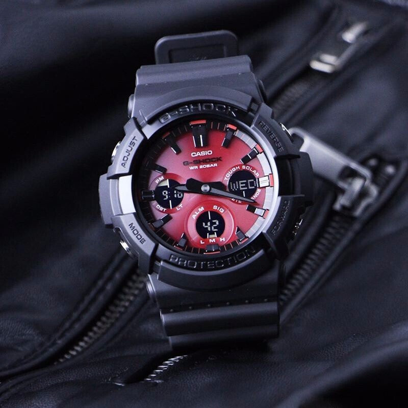 CASIO G-Shock Analog-Digital 'Black Red' GAS-100AR-1A