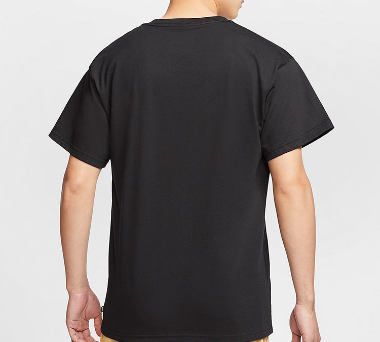 Nike SB Skateboard Funny Pattern Skateboard Short Sleeve Black CW5407-010