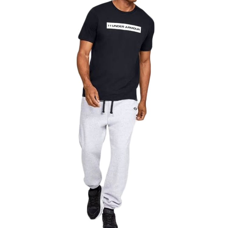 Under Armour UA Bar Originators Training Sports Breathable Short Sleeve Couple Style Black 1352045-001