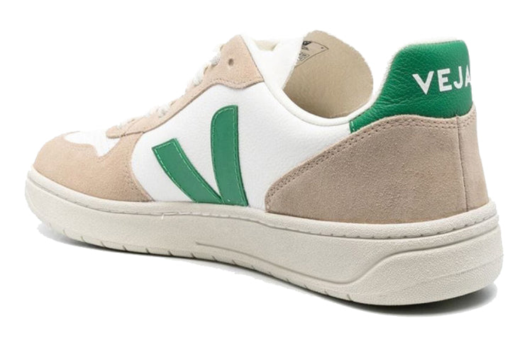 Veja V-10 Chromfree Low-Top Sneakers 'White Beige Green' VX0503146