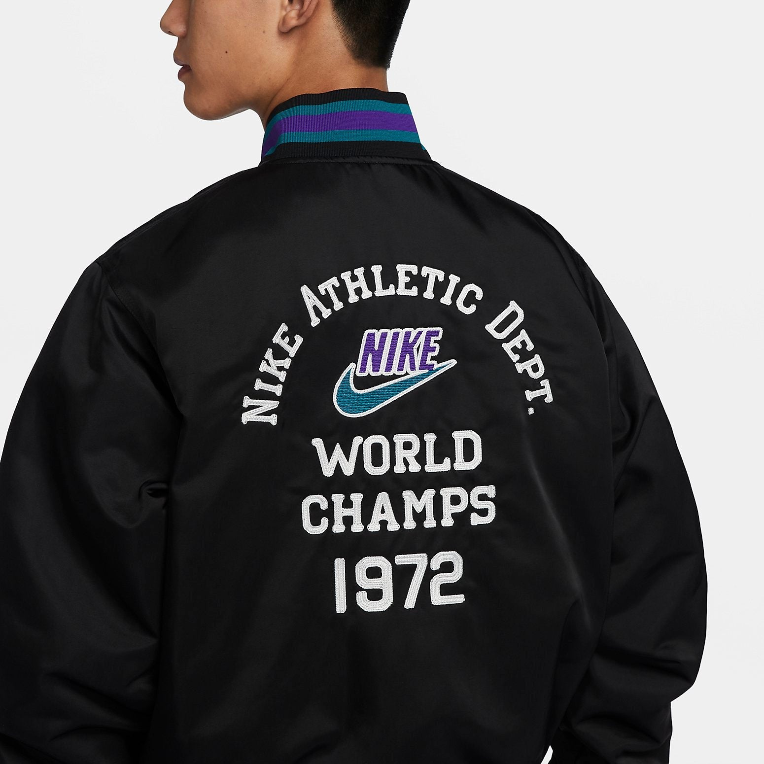 Nike Dugout Loose Satin Jacket 'Black' FQ7970-010