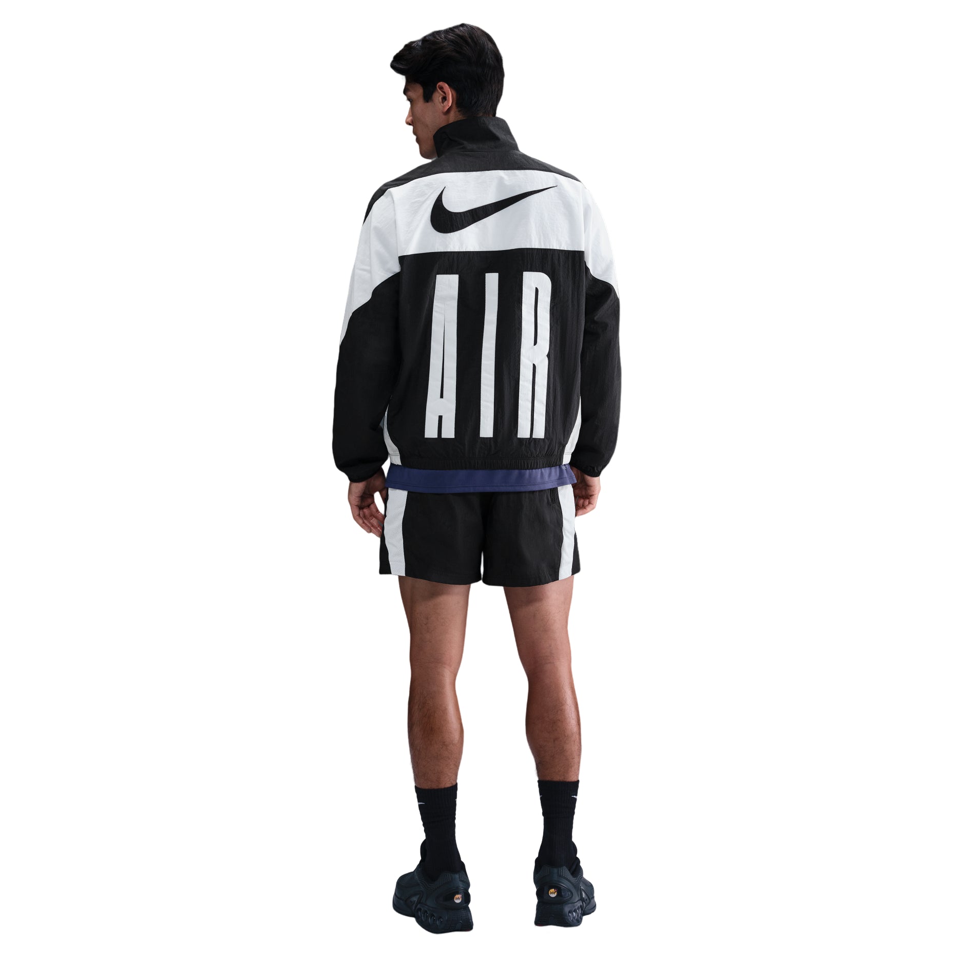 Nike Air Woven Track Jacket Loose Fit 'Black White' HV0881-010