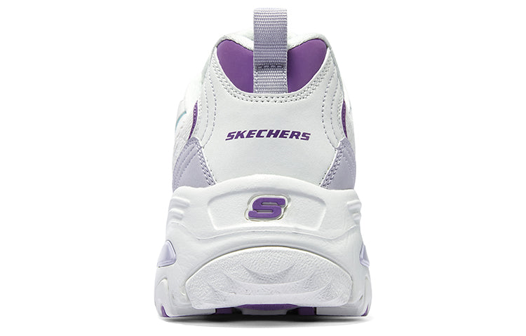 (WMNS) Skechers D'lites 1.0 Sneakers 'White Purple' 896264-WLVB