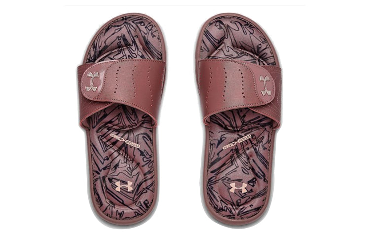 (WMNS) Under Armour Ignite IX Trace Multi Slippers Pink 3022720-600
