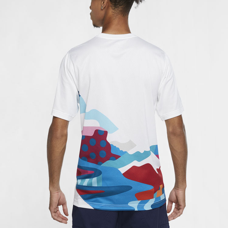 Nike SB x Parra Crossover France Colors Pattern Tee 'White Multi' CT6147-100