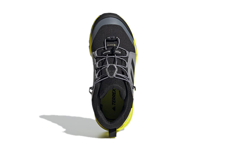 (GS) adidas Terrex Mid Gore-Tex Hiking Shoes 'Black Grey Solar Yellow' FX4166