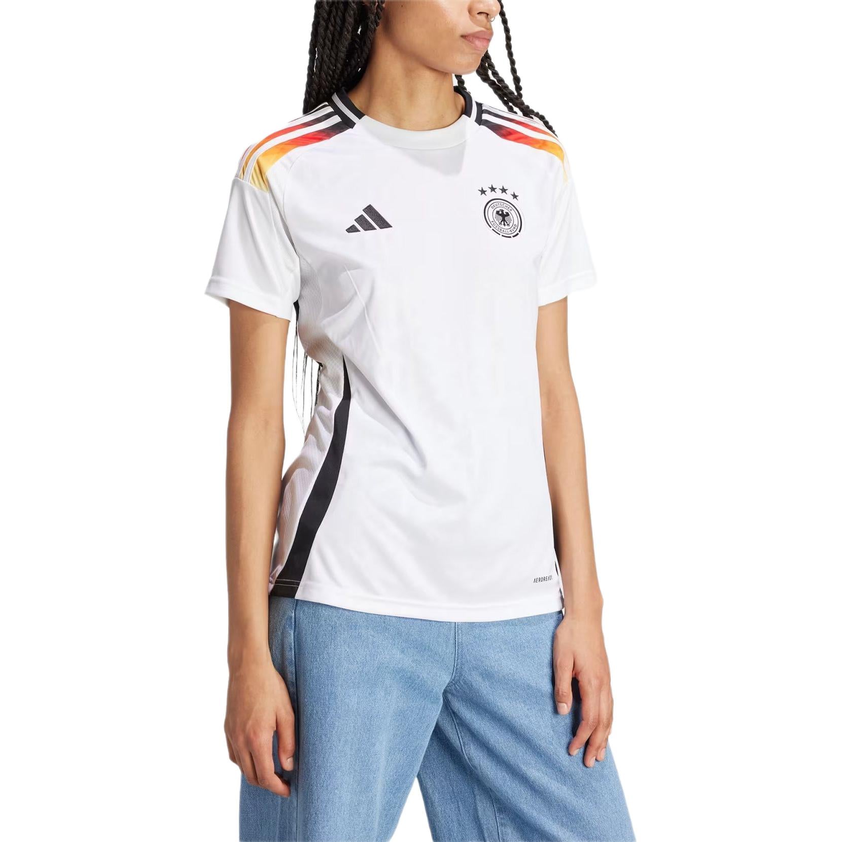 (WMNS) adidas Germany 24 Home Soccer Jersey Asia Sizing 'White' IP6131