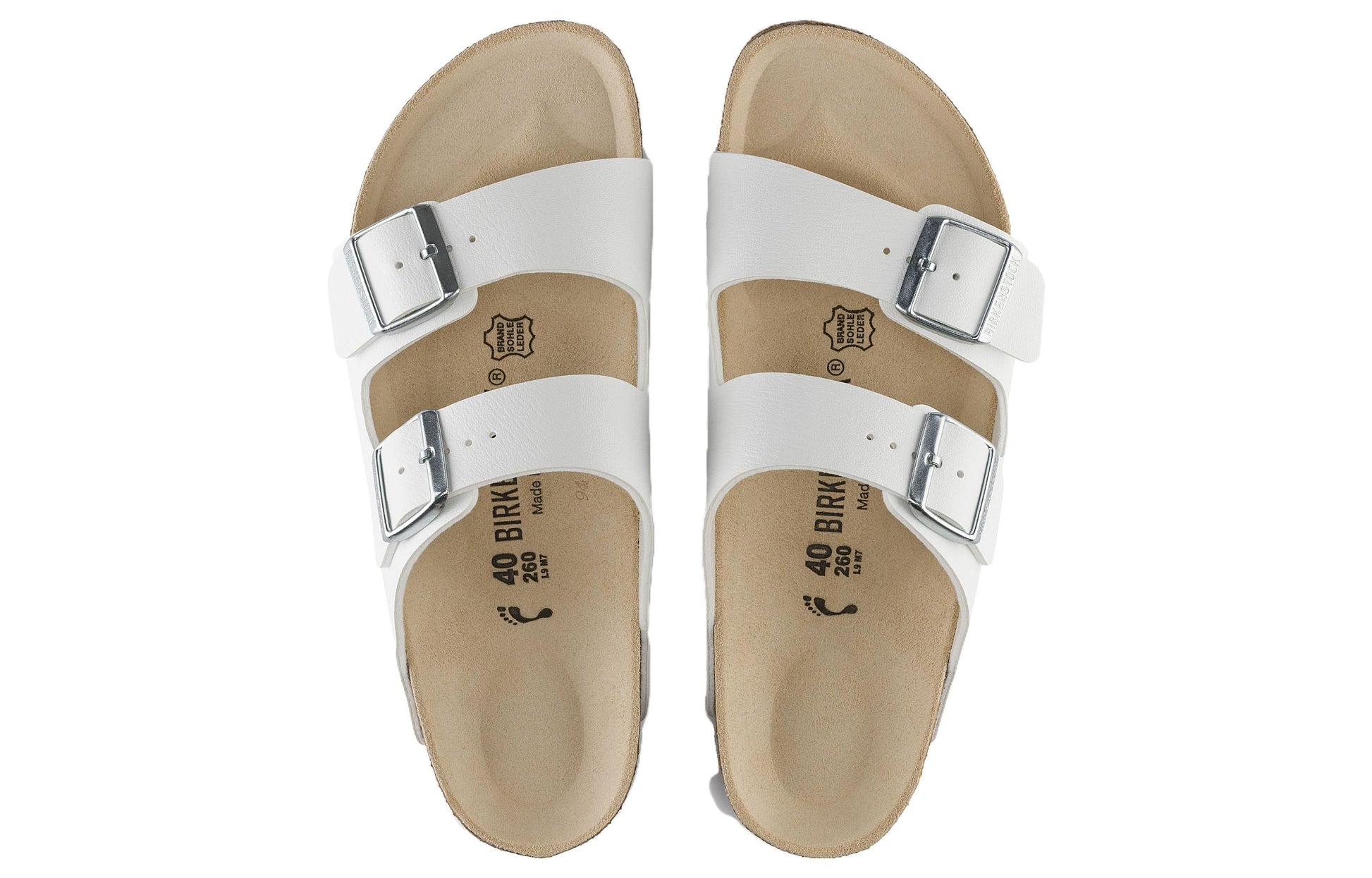 Birkenstock Arizona Birko Flor 'White' 0051731